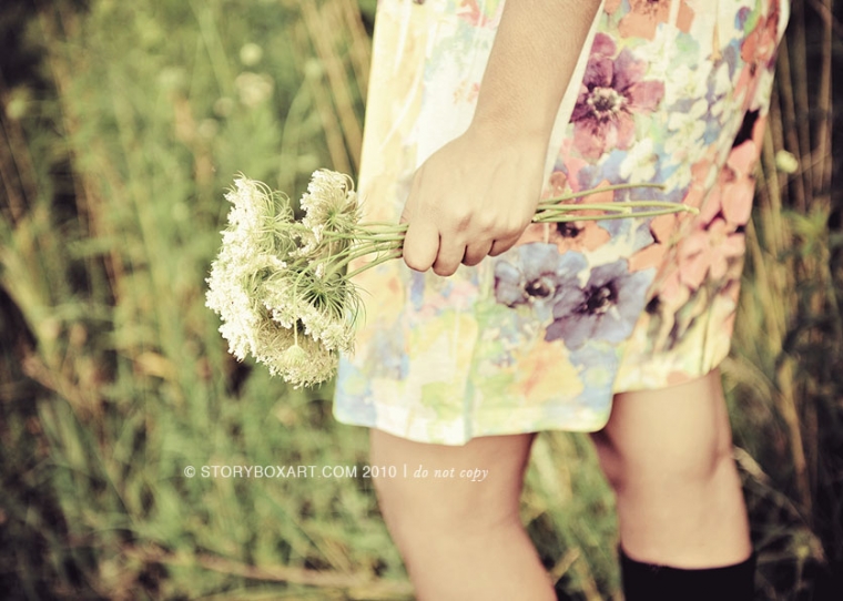 teen girl photo session wearing boots with flowers